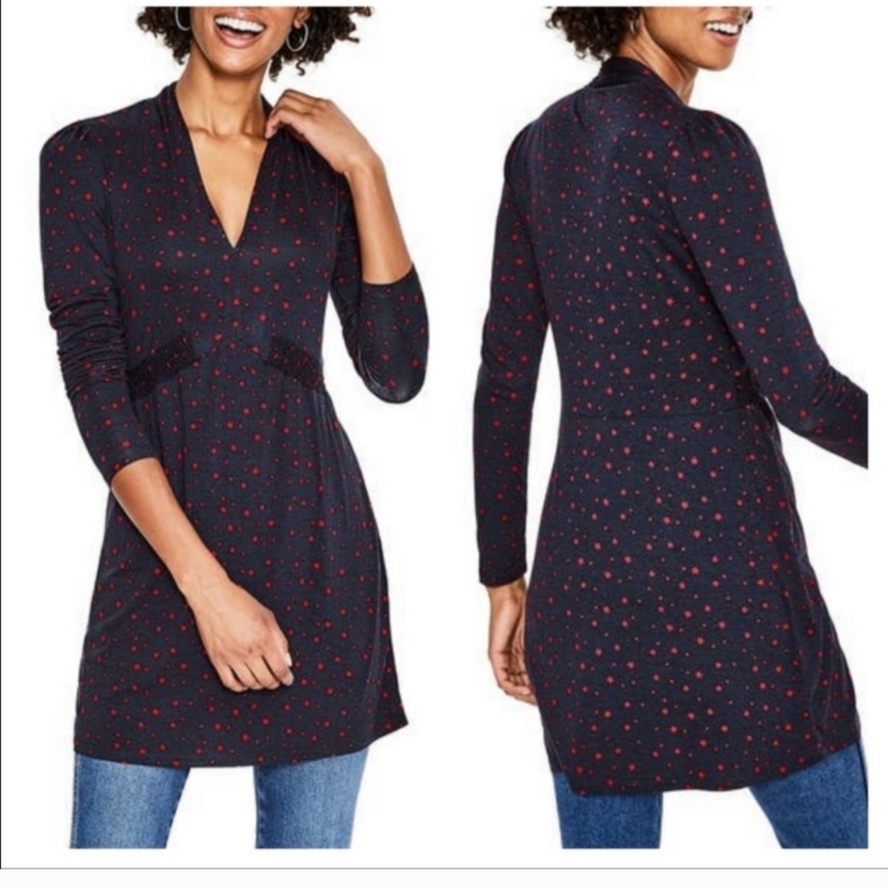 Boden Betty Jersey Tunic Star print dress
